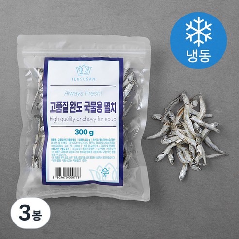 이어수산 완도 국물용 멸치 (냉동), 300g, 3봉