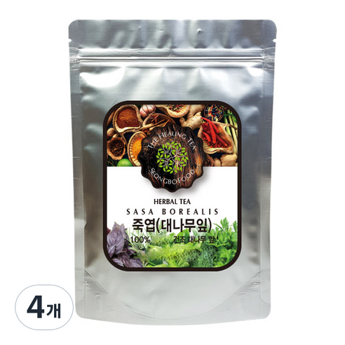 성보식품 국내산 죽엽 대나무잎, 4개, 400g