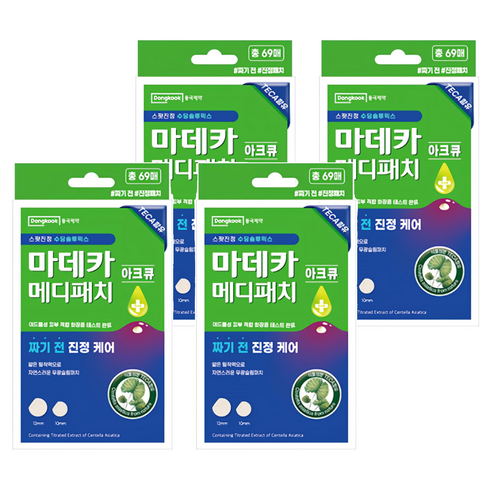 마데카메디패치 동국제약 아크큐 10mm 54p + 12mm 15p 세트, 4세트, 69개입