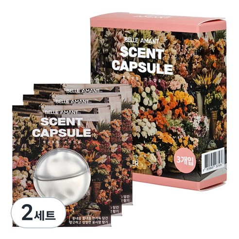 벨르아망 센트캡슐 4ml 리필키트 3개입, 2세트, 플로럴 플라워