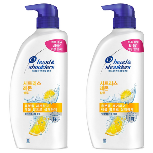 헤드앤숄더 두피 토탈 솔루션 샴푸 시트러스 레몬, 800ml, 2개