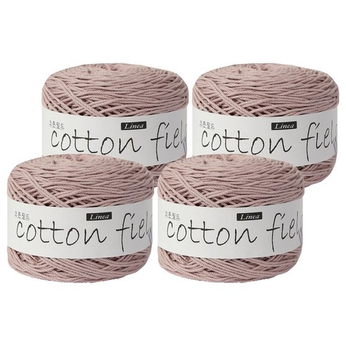 리네아 코튼 필드 뜨개실 80g, 316 인디핑크, 4개