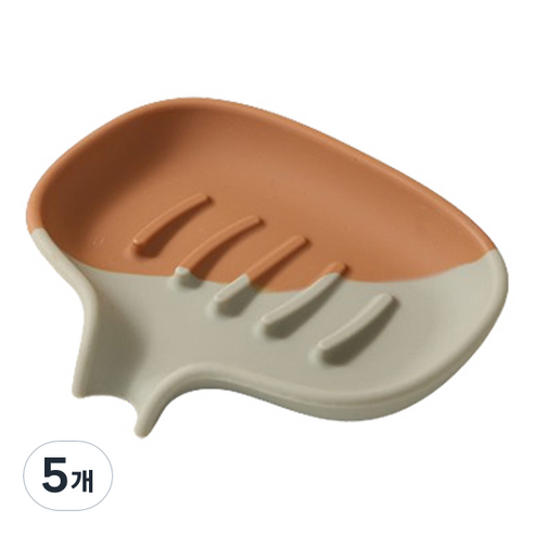 블럭마트 투톤컬러 비누받침, TYPE3, 5개