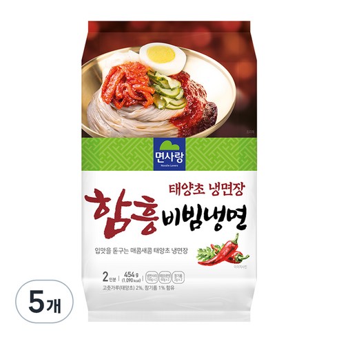 면사랑 태양초 냉면장 함흥 비빔냉면 454g, 5개
