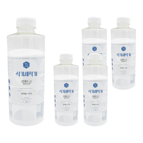 쳥년소금 식기세척기 정제소금, 5개, 1kg