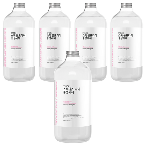 STOCK 울드라이 중성세제 본품, 1000ml, 5개