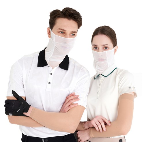 테크스킨 남여공용 귀걸이 쿨매쉬 마스크, 화이트