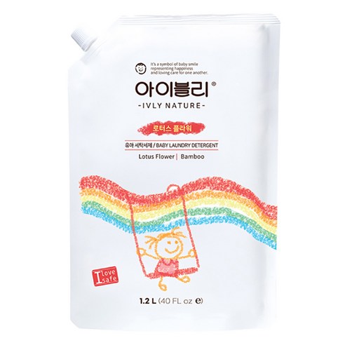 아이블리네이쳐 대나무 성분 유아세제 로터스 플라워향 1.2L, 1개