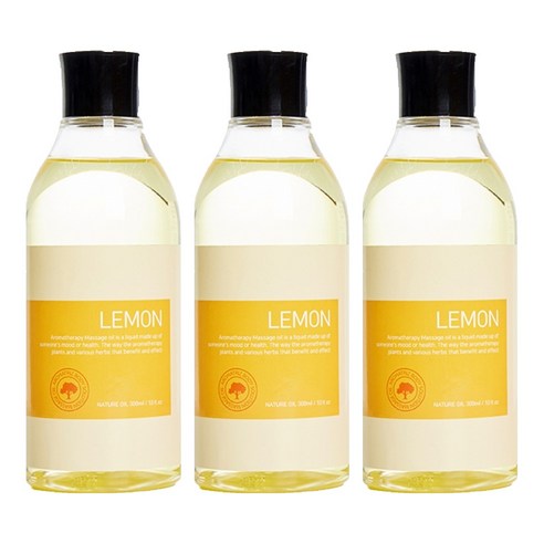 아로하트리즈 솔루션 바디오일 레몬향, 300ml, 3개