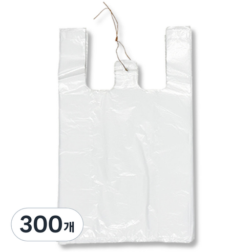 애니돌 손잡이 마트 비닐봉투 유백, 27L, 300개