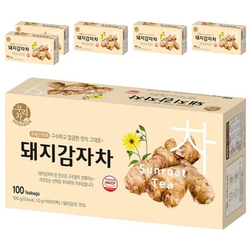 우리차 돼지감자차, 1g, 100개입, 6개