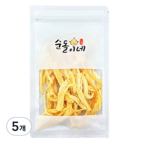 순돌이네 땅콩버터 오징어채, 5개, 100g