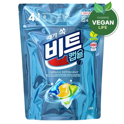 비트 때가 쏙 비트팟 티트리오일향 캡슐세제, 42개입, 1개