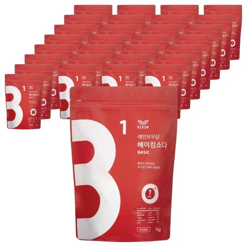 레인보우샵 베이킹소다 베이직, 1kg, 30개
