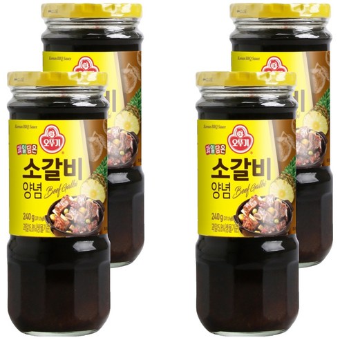 오뚜기 버섯과야채 소갈비양념, 240g, 4개