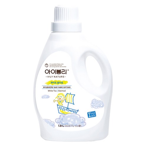 아이블리네이쳐 오트밀 성분 섬유유연제 화이트 블러썸향 본품, 1.8L, 1개