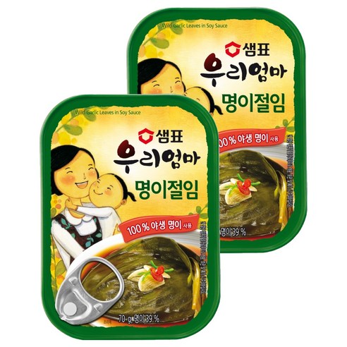샘표 우리엄마 명이절임, 70g, 2개