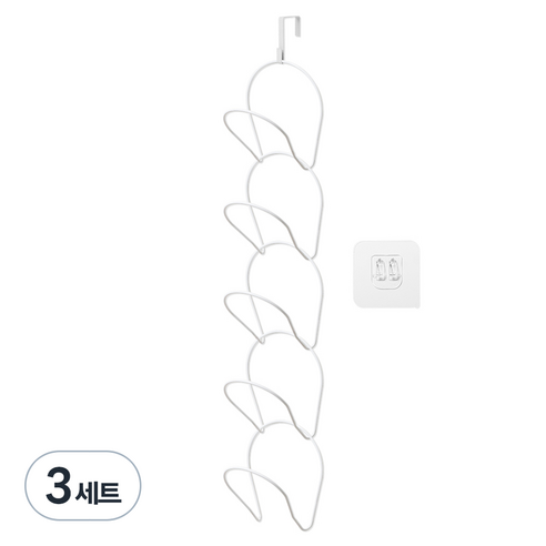 제이밀 모자 벽걸이 후크 세트, 화이트, 3세트