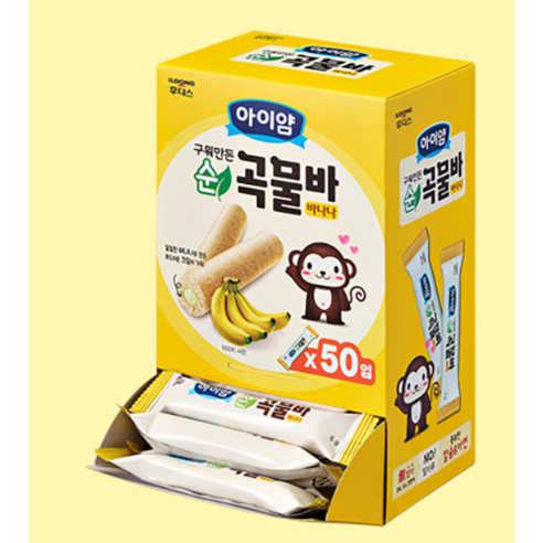 아이에게 건강한 첫 간식, 아이얌 순곡물바