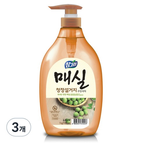 참그린 매실 청정설거지 주방세제, 3개