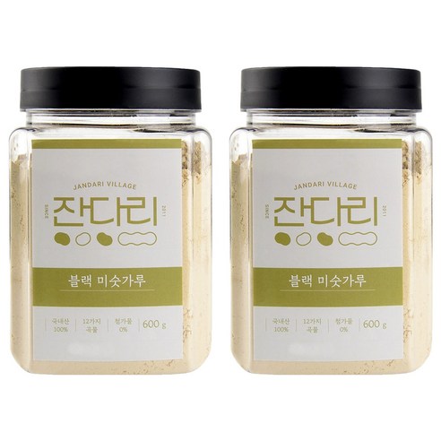 잔다리 검은콩 블랙 미숫가루, 2개, 600g