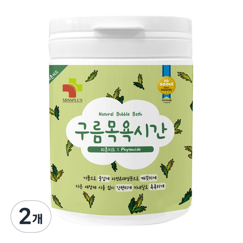 미스플러스 구름목욕시간 피톤치드 입욕파우더 대팩, 500g, 2개