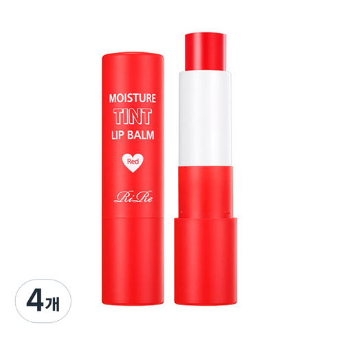 리르 모이스쳐 틴트 립밤, 레드, 3.5g, 4개