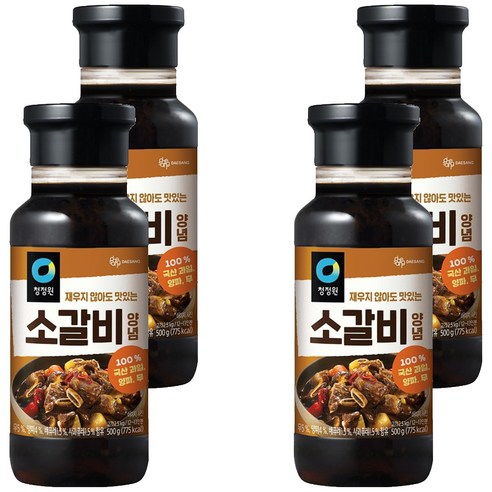 청정원 소갈비양념, 500g, 4개