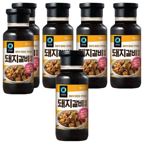 청정원 돼지갈비양념 500g, 6개