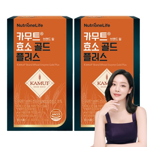 뉴트리원 카무트 브랜드 밀 효소 골드 플러스, 90g, 2개
