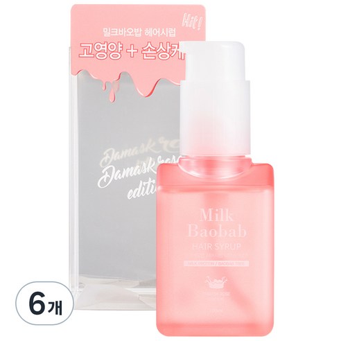 밀크바오밥 헤어시럽 다마스크로즈, 100ml, 6개