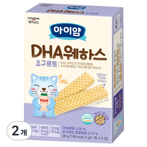 일동후디스 아기밀냠냠 DHA웨하스, 36g, 2개