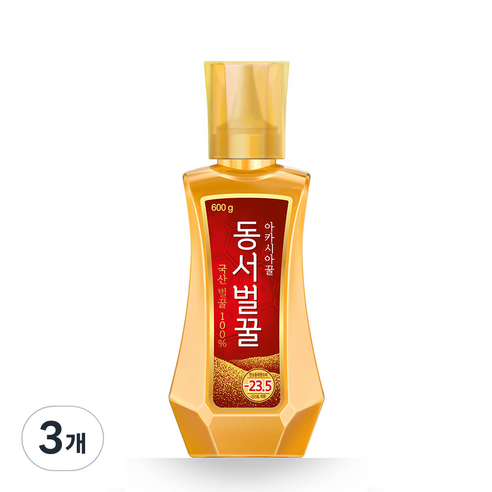 동서벌꿀 아카시아꿀, 600g, 3개