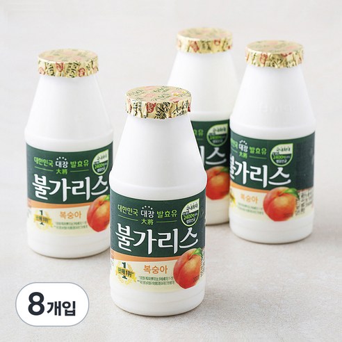 남양유업 불가리스 요구르트 복숭아, 150ml, 8개 유제품/아이스크림