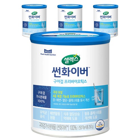 셀렉스 썬화이버 프리바이오틱스 유산균, 250g, 4개