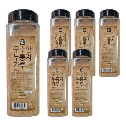 미드움애 구수한 누룽지 가루, 500g, 6개