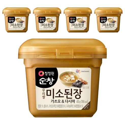 청정원순창 미소된장 가쓰오 앤 다시마, 450g, 5개