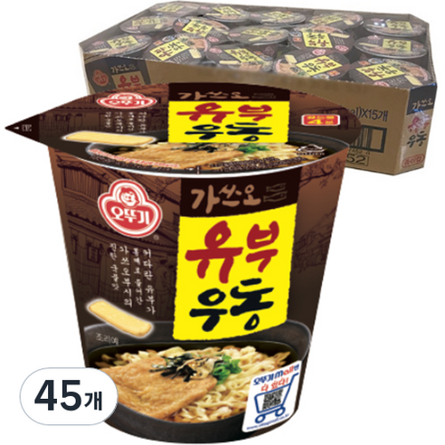 오뚜기 가쓰오 유부 우동 컵, 62g, 45개