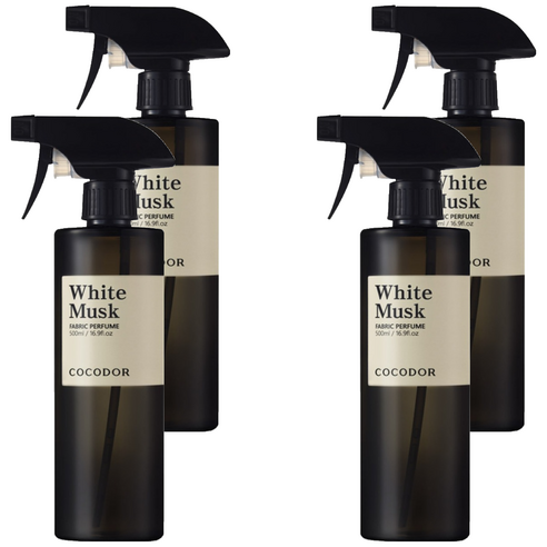 코코도르 섬유탈취제 화이트 머스크 본품, 500ml, 4개