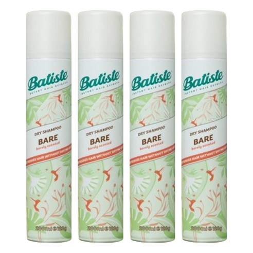 바티스트 드라이샴푸 베어, 4개, 200ml