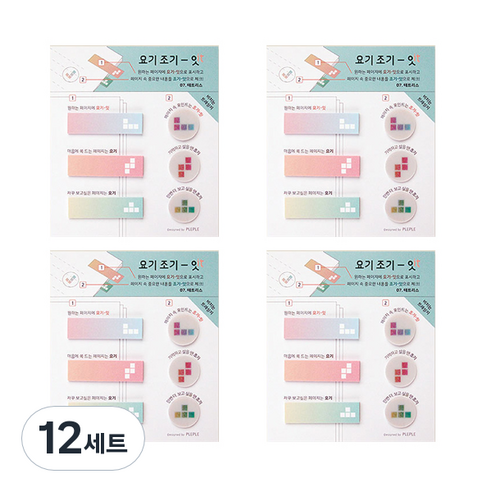 플레플레 요기조기 잇 점착메모지세트, 테트리스, 12세트