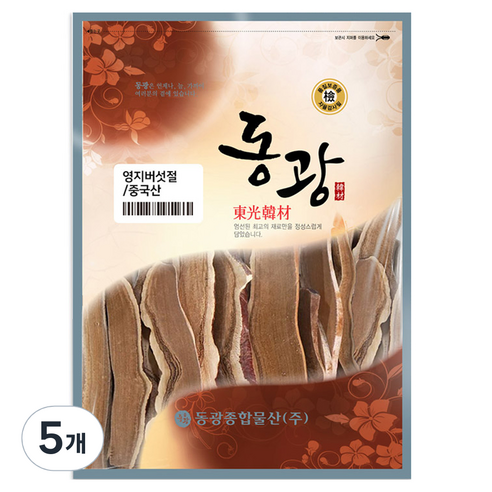 동광종합물산 영지버섯, 250g, 5개