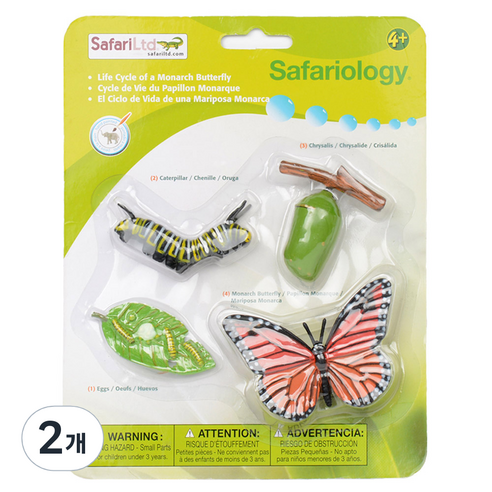 사파리엘티디 피규어 622616 왕나비의성장과정 Life Cycle of a Monarch Butterfly, 2개