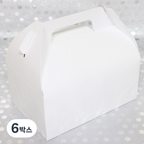 조각케익 돌떡박스 - 화이트 대, 6박스