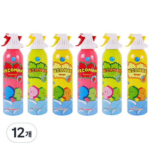 예꼬맘 아동용 버블 펀 클렌저 촉감목욕놀이 랜덤발송, 12개, 200ml