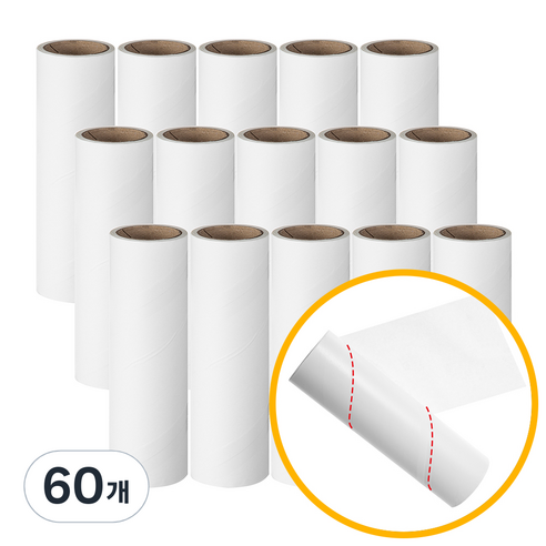 코멧 사선컷팅 일반형 테이프 클리너 리필, 60개