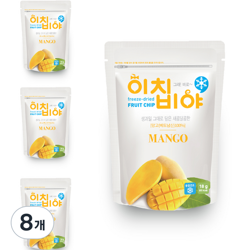 이치비야 동결건조 과일칩 망고 18g, 8개