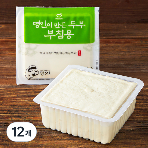 한둘 명인이 만든 두부 부침용, 450g, 12개