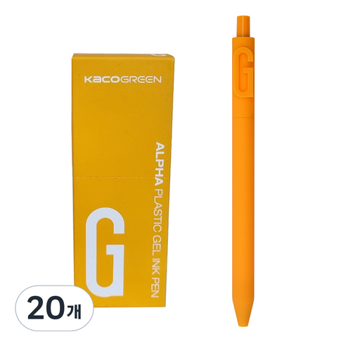 카코 알파 소프트 중성 젤펜 0.5mm, 알파벳 G, 20개