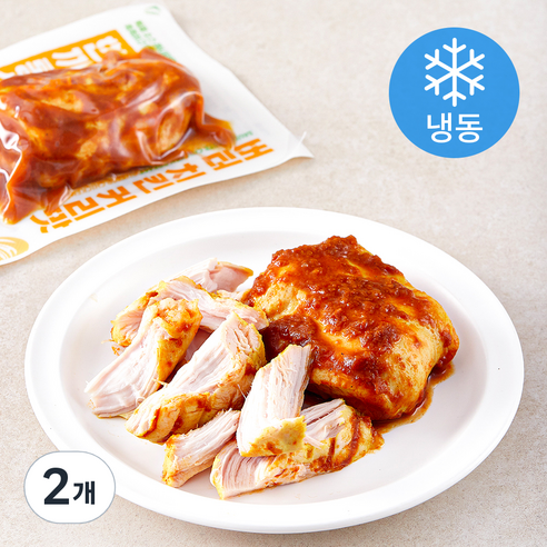한끼통살 버터 치킨 커리맛 닭가슴살 (냉동), 100g, 2개